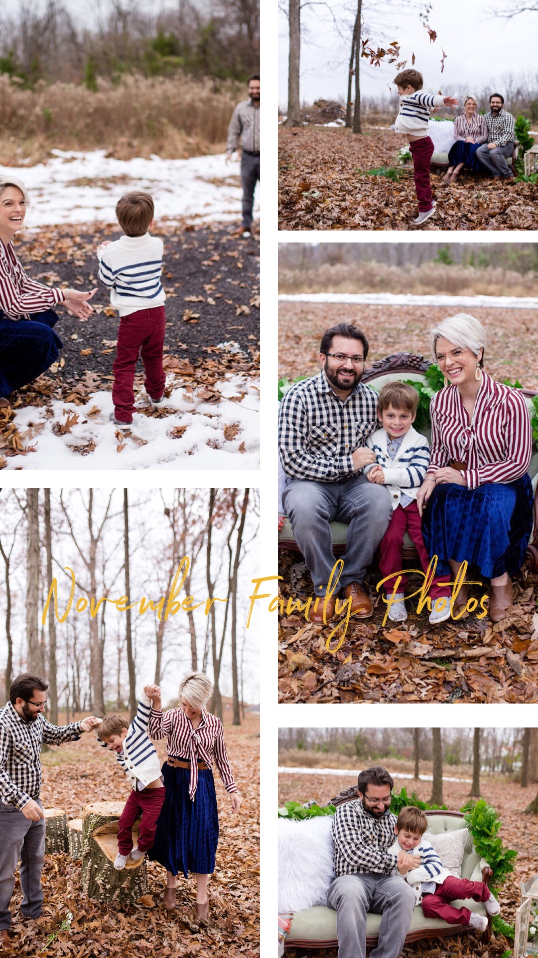 fall family photo shoot, winter family photo shoot 